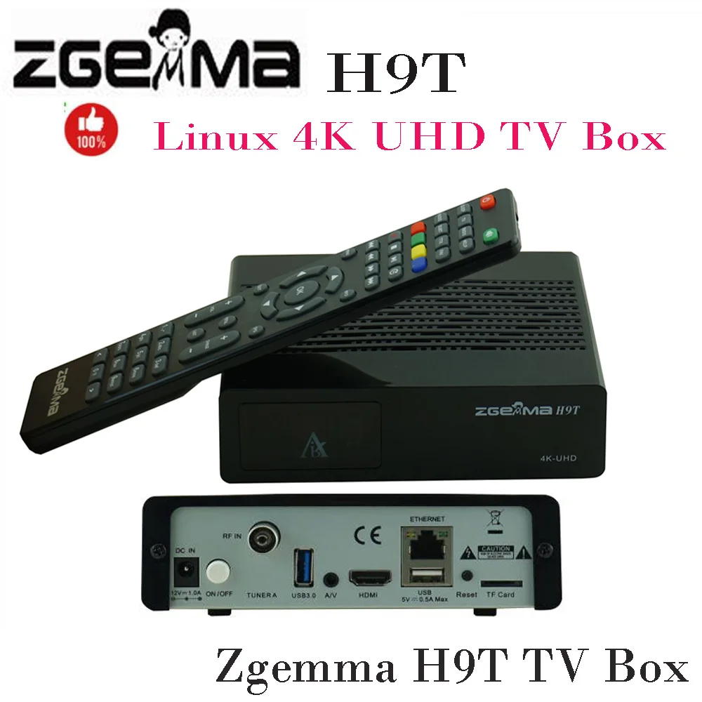 [Genuine] Super Sale Zgemma H9T Linux 4K Uhd Smart Tv Box H.265 Hevc One Dvb-T2/C Sintonizzatore Ibrido Decoder Digitale Recettore