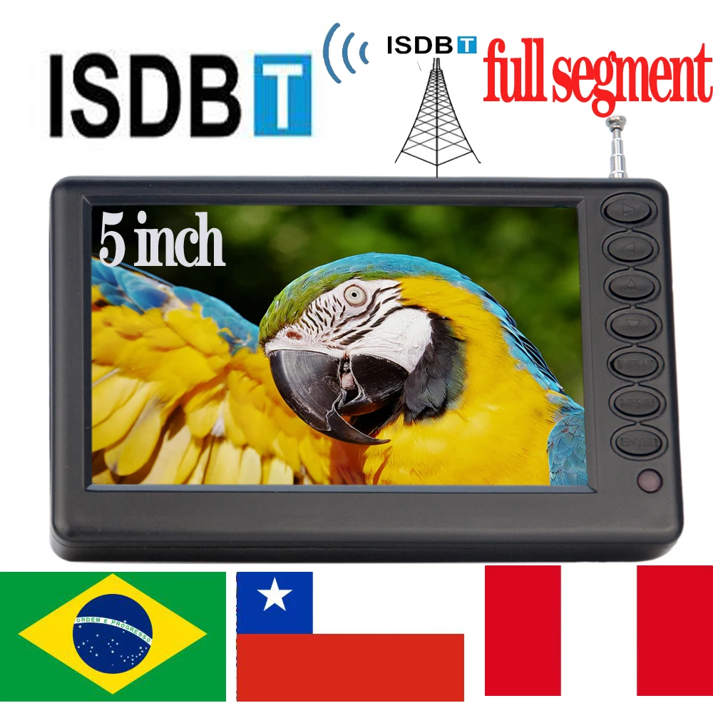 Leadstar D5 Ricaricabile 5 Pollici Isdb T Dvb T2 Atsc Mini Tv Digitale Portatile Con Decoder A Segmenti Completi Batteria Pocket Tv Isdbt D5