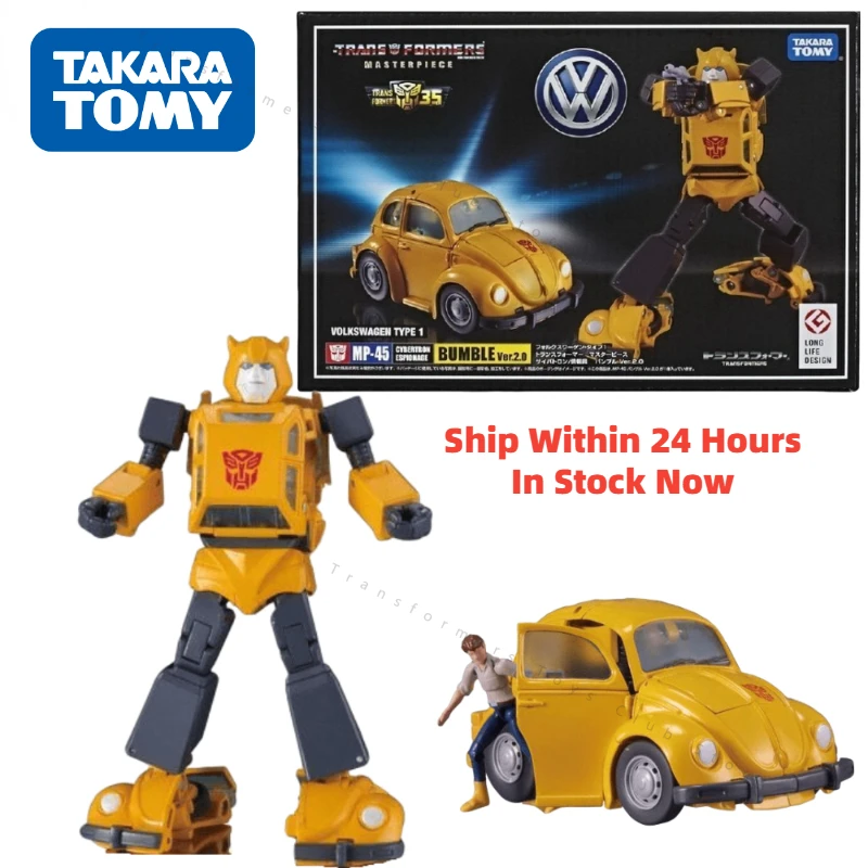 In Magazzino Trasformatori Takara Tomy Mp-45 Ko Bumblebee Ver.2.0 Volkswagen Type 1 Action Figure Autobot Model Gift Collection