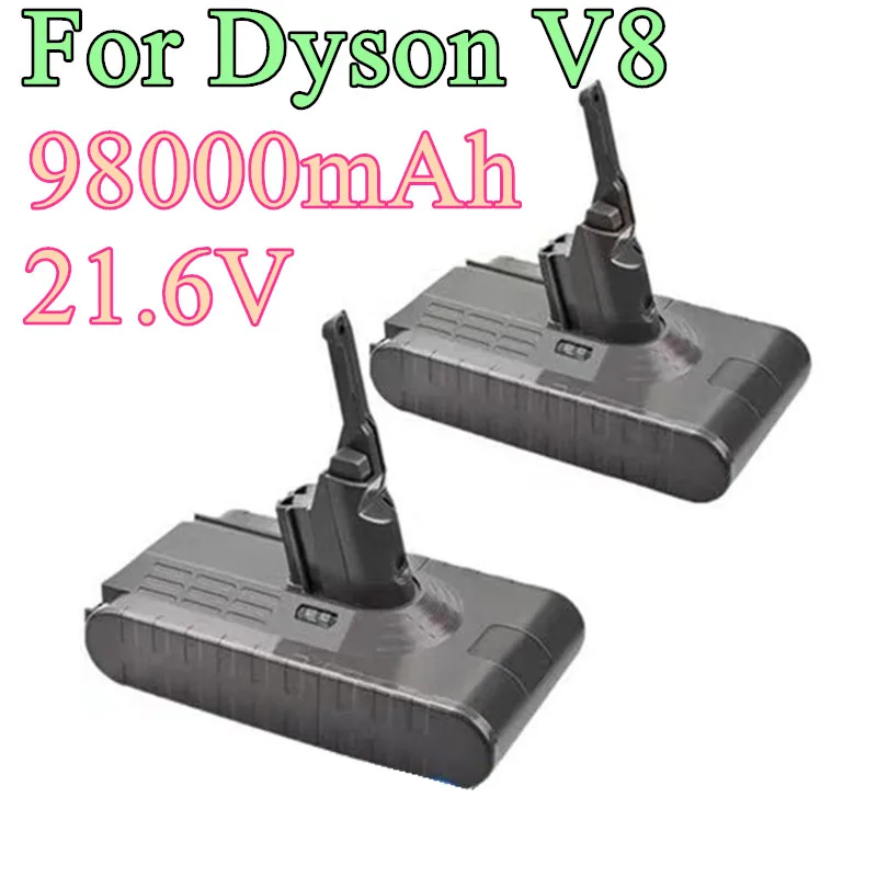 2022 Nuova Batteria 1800-98000Mah 21.6 V Ad Alta Capacità Ricaricabile Dyson V8 Absolut/Fluffy/Tier/Li-Ion Aspirapolvere