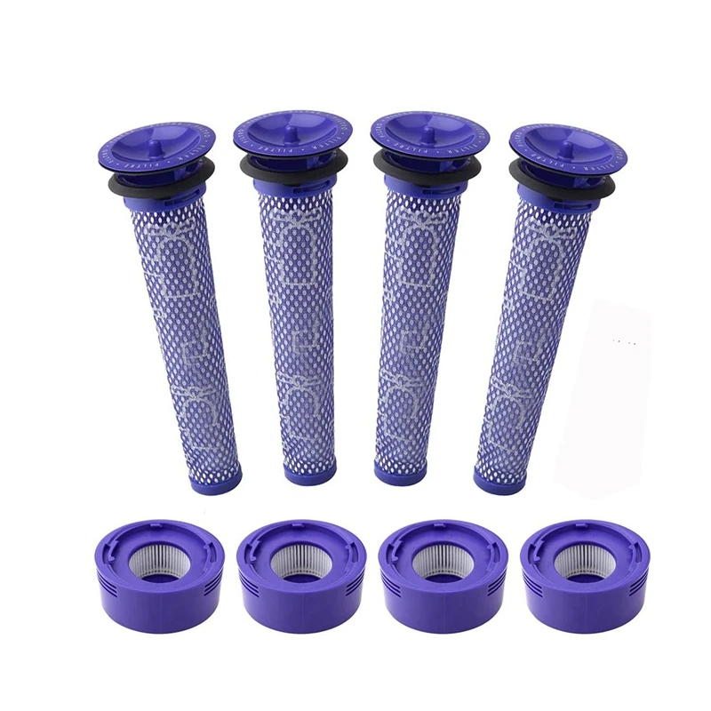 Kit Filtro Sottovuoto Per Dyson V7, V8 Animal E V8 Absolute Cordless Vacuum, 4 Post Filter, 4 Prefiltro, Sostituisce Parte