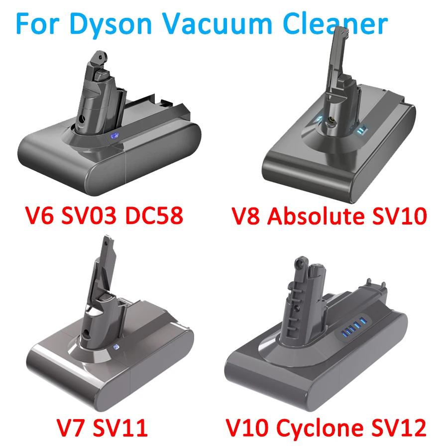 Per Dyson V8 Absolute Battery Aspirapolvere Batteria Per Dyson V6 Slim V6 Trigger V7 Animal Per Dyson Cyclone V10 Batteria Sv10