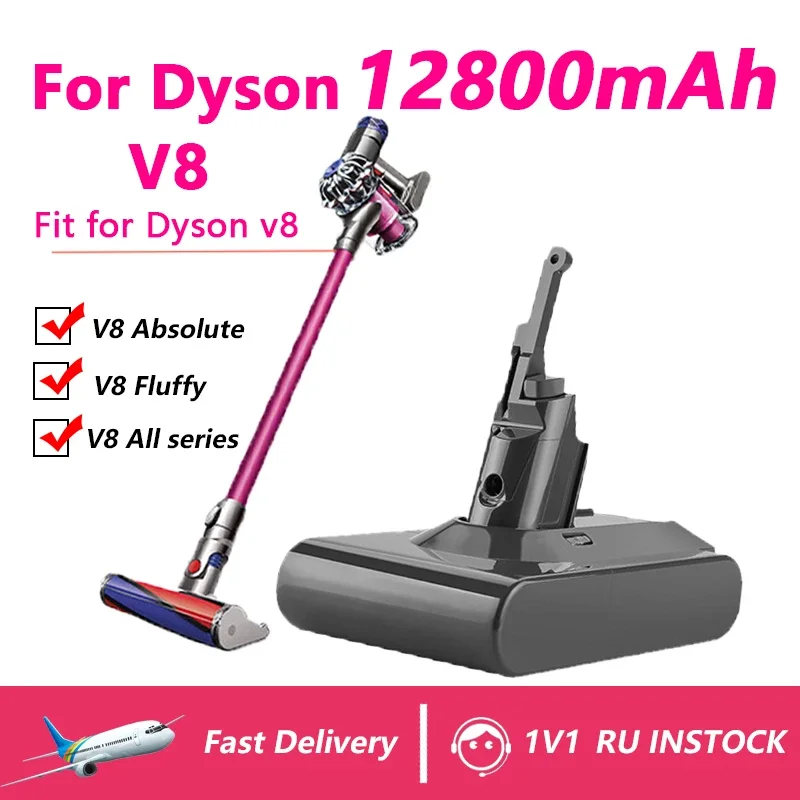 Per Dyson V8 Battery Absolute Aspirapolvere Portatile Per V8 Dyson Battery Sv10 Batterie Batteria Ricaricabile V8 Fluffy V8 Animal