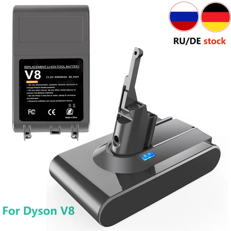 Batteria Di Ricambio 6000Mah V8 21.6V Per Dyson V8 Aspirapolvere Portatile Assoluto Batteria Dyson V8 Batterie Serie V8 Sv10