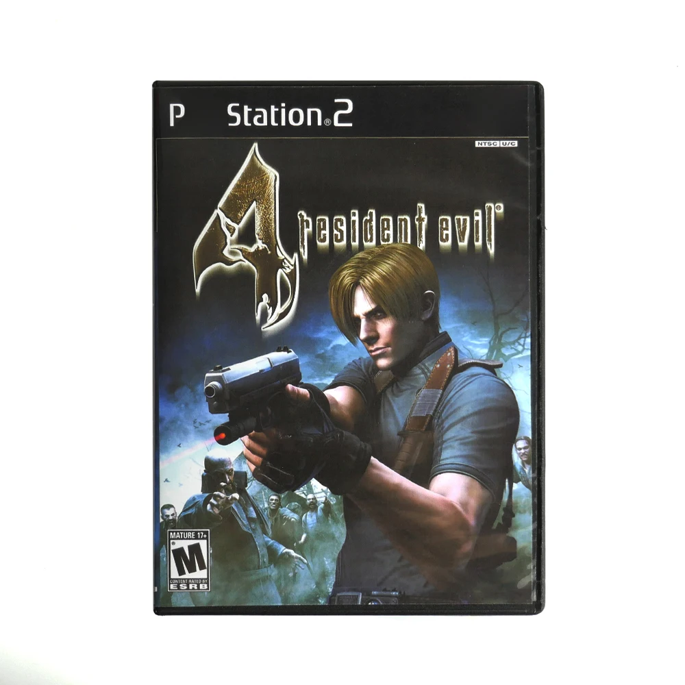 Ps2 Resident Evil 4 Con Copia Manuale Disc Game Unlock Console Station 2 Retro Optical Driver Retro Parti Di Macchine Per Videogiochi