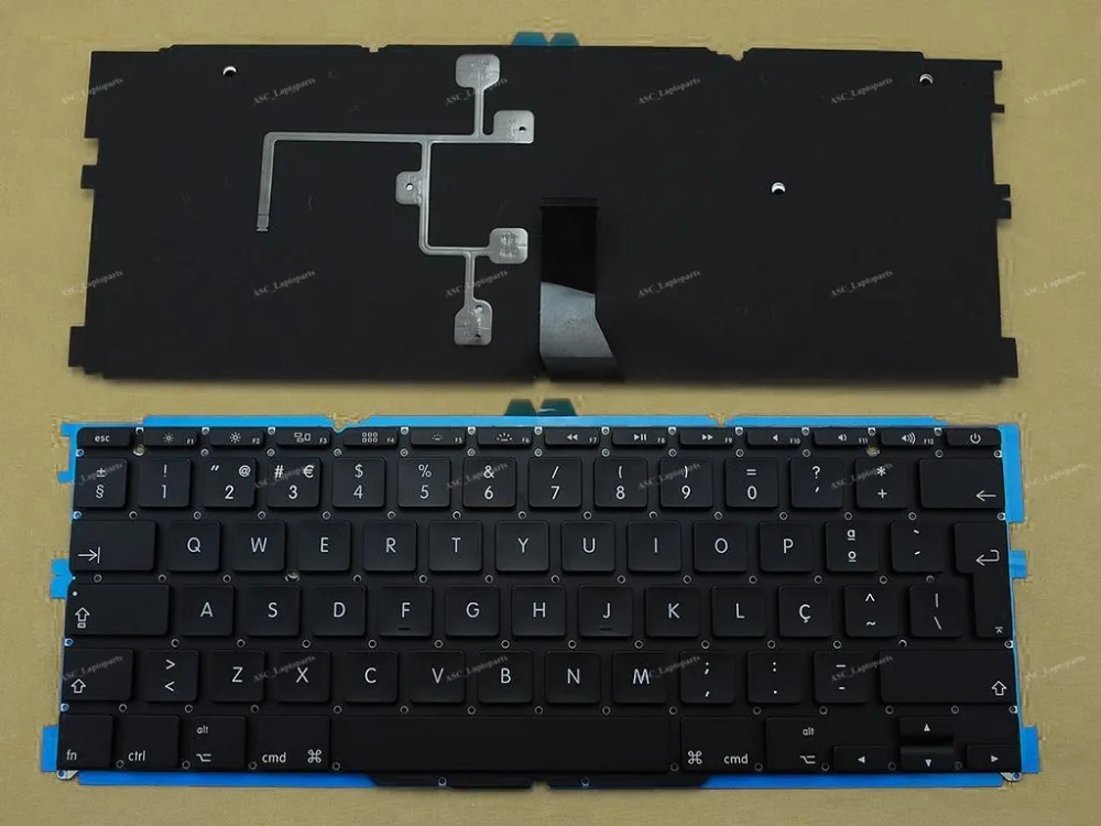 Nuova Tastiera Teclado Portoghese Po Per Apple Macbook Air 11.6 "A1370 A1465 Retroilluminata Nera 2011 - 2014