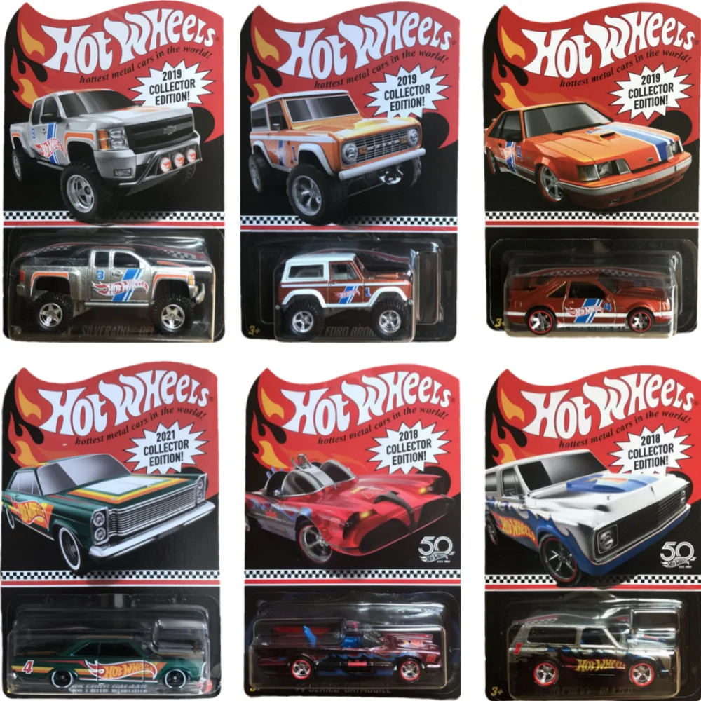 Hot Wheels Premium Collector Set 50Th Anniversary 2018 2019 2020Collector Edition Bmw Ford Nissan Dodge Toy Car Diecast Model