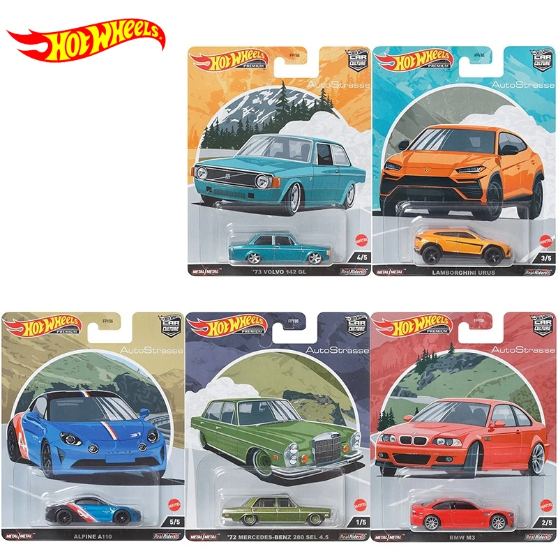 Original Hot Wheels Premium Car Culture Auto Trasse Diecast 1/64 Voiture Bmw M3 Volvo Kids Boys Toys For Children Birthday Gift