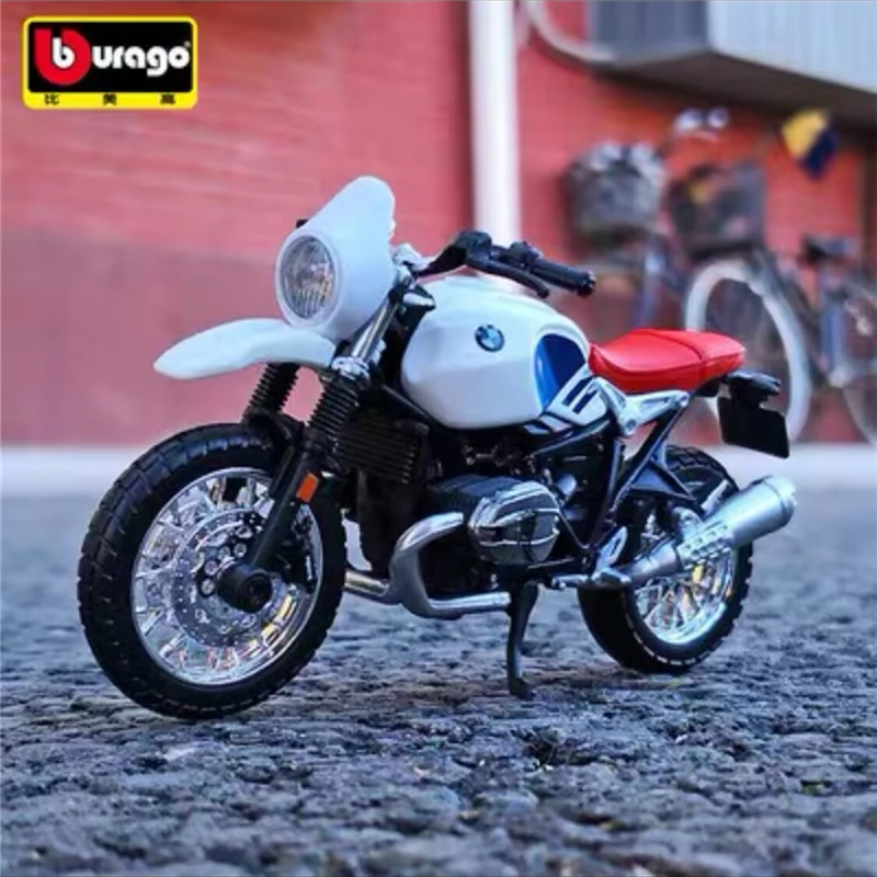 Bburago 1:18 Bmw R Ninet Urban Gs Alloy Racing Motorcycle Model High Simulation Metal Street Motorcycle Model Regalo Giocattolo Per Bambini
