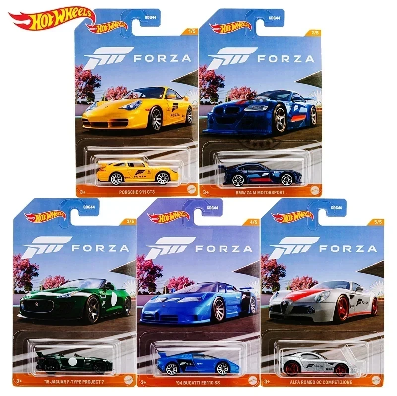 Original Hot Wheels Car Forza 1/64 Ragazzi Giocattoli Per Bambini Diecast Kids Porsche 911 Gt3 Bmw Motosport Jaguar Modello In Metallo Regalo