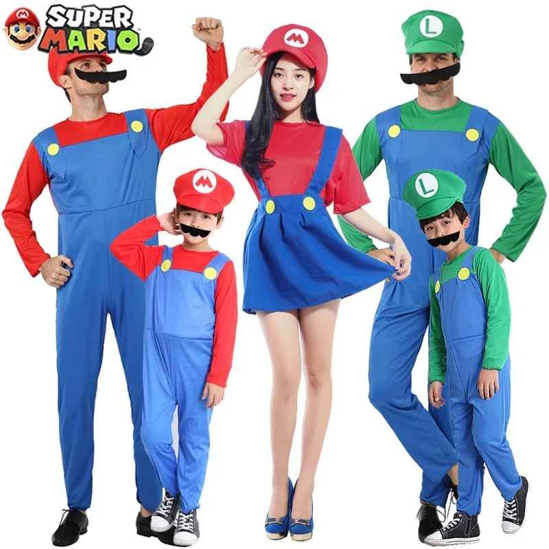 Costumi Cosplay Super Mario Bros Per Bambini Adulti Costumi E Oggetti Di Scena Per Giochi Di Ruolo Set Performance Outfit Abbigliamento Per Feste Per 
