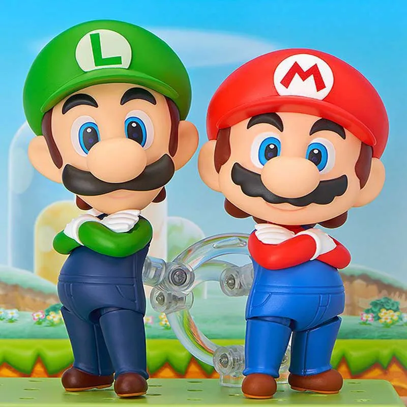 Super Mario Figure Toy Mario 473 Luigi 393 Con Toad Mushroom Goomba Ghost Bullet Great Model Figure Toys