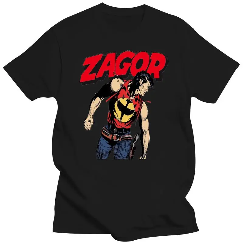 New Bailey Geddes Zagor Fumetti T-Shirt Retro Western Italian Comic Tshirt Cartoni Animati Fumetti Tv Tees Harajuku Streetwear