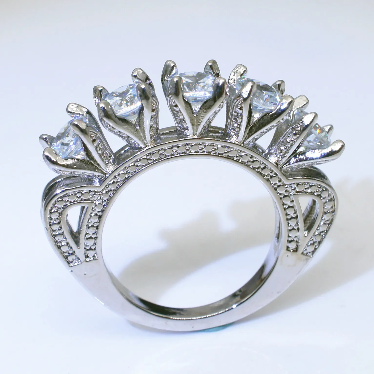 Newhot Che Vende Anello Di Fidanzamento Con Zirconi Imitazione Creativa Ebay Fashion Plated S925 Anello In Argento Per La Celebrazione Del Matrimonio