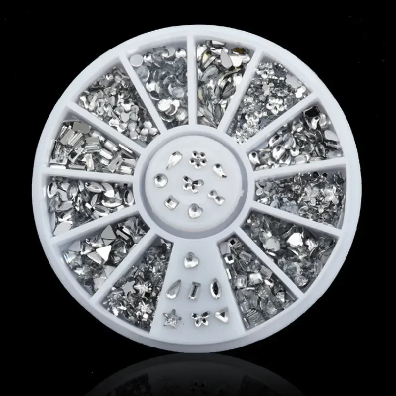 Aliexpress Ebay Nail Anormality Diamond White Diamond Water Drop Love Bow Knot Nail Diamond Giradischi Piccoli Gioielli All'Ingrosso