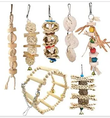 7 Pezzi Amazon Ebay Pappagallo Giocattolo Pappagallo Morso Giocattolo Uccello Giocattolo Gabbia Per Uccelli Accessori