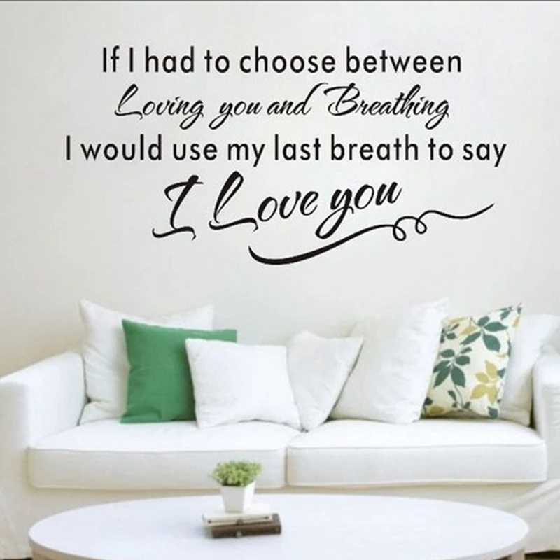 Grandi Dimensioni 80X40Cm Ebay Vendita Calda Spedizione Gratuita Love Quotes L Love You Vinile Wall Decal Decor Stickers,Q0066