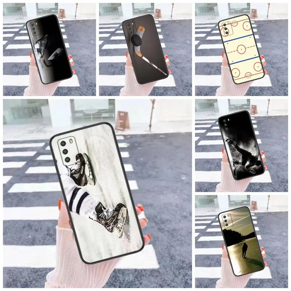 Per Lg Harmony 4 K31 K51 X Power 2 Q Stylo 4 5 6 V60 Thinq 5G Pista Di Hockey Su Ghiaccio Black Back Fashion Etui Soft Ebay