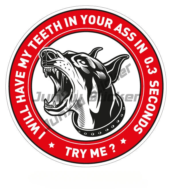 Angry Doberman Avvertimento Dog Sign Sticker Doberman Popolare Ebay Decalcomania Paraurti Riflettente Impermeabile Antigraffio Tuning Off Road