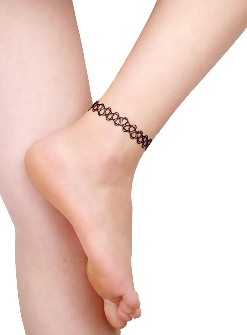2020 Di Modo Di Vendita Caldo Ebay Vintage Stretch Tattoo Calzino Gotico Punk Grunge Henna Elastico Calzino