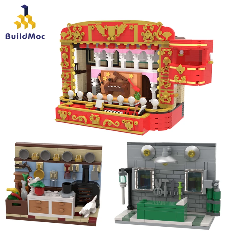 Moc Puppet Show Muppets Theater Kitchen Hospital Building Blocks Kit 71033 Figure Compatibili Character Stage Bricks Giocattoli Di Natale