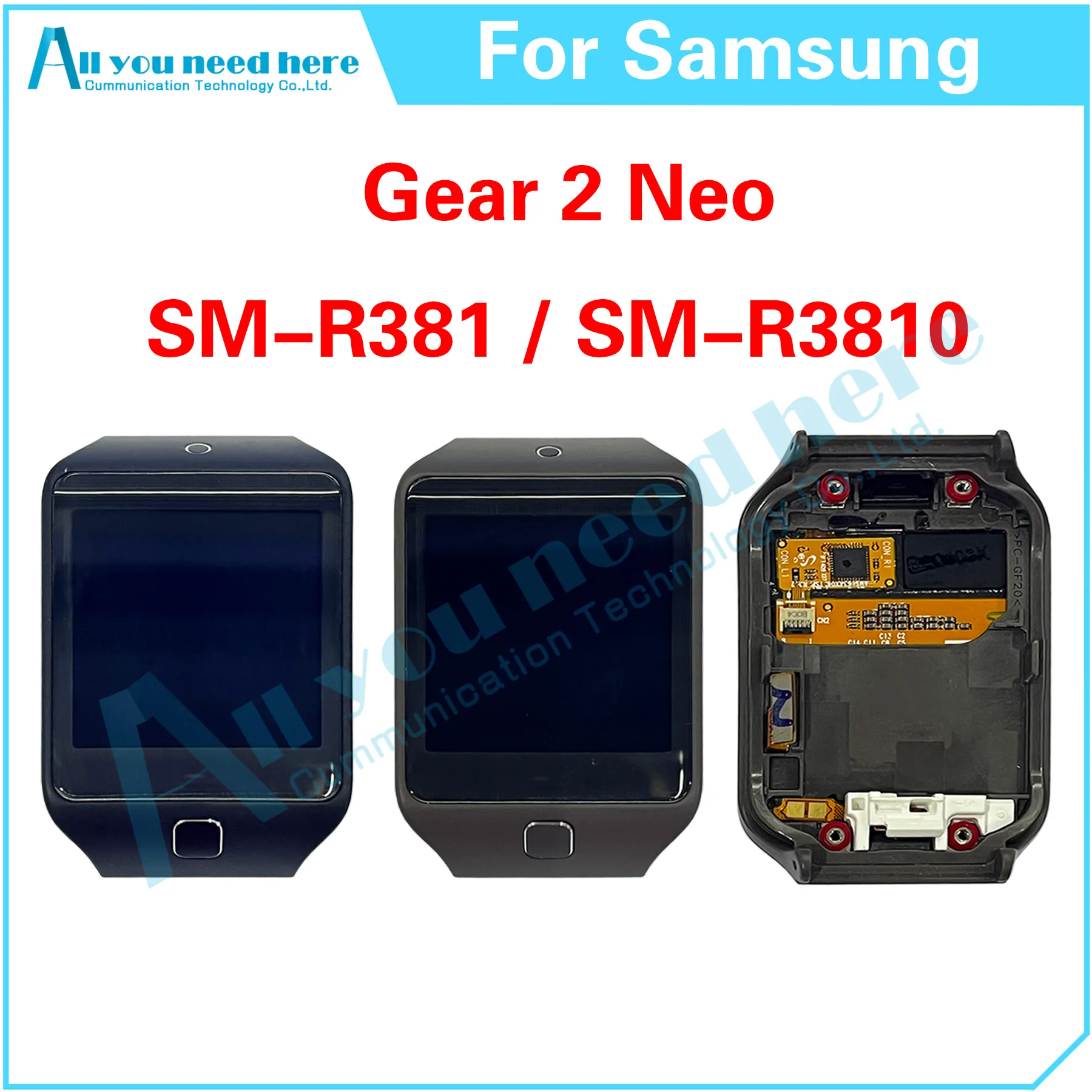 Per Samsung Gear 2 Neo Sm-R3810 Sm-R381 R381 R3810 Display Lcd Touch Screen Digitizer Assembly Parti Di Riparazione Di Ricambio