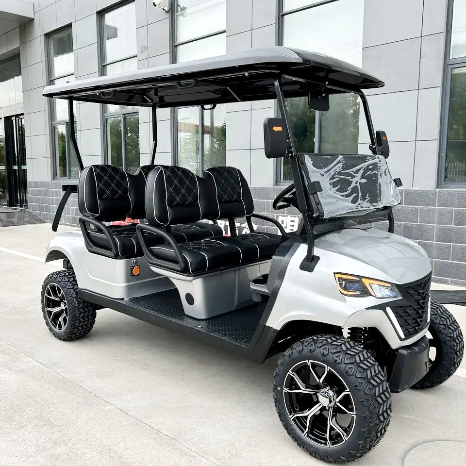 6 8 Posti Elettrico Golf Car Utility Buggy Velocità Veloce 2 5Pm/H Elettrico 60V Batteria Al Litio Golf Cart 5Kw 72V Motore A Corrente Alternata Golf 