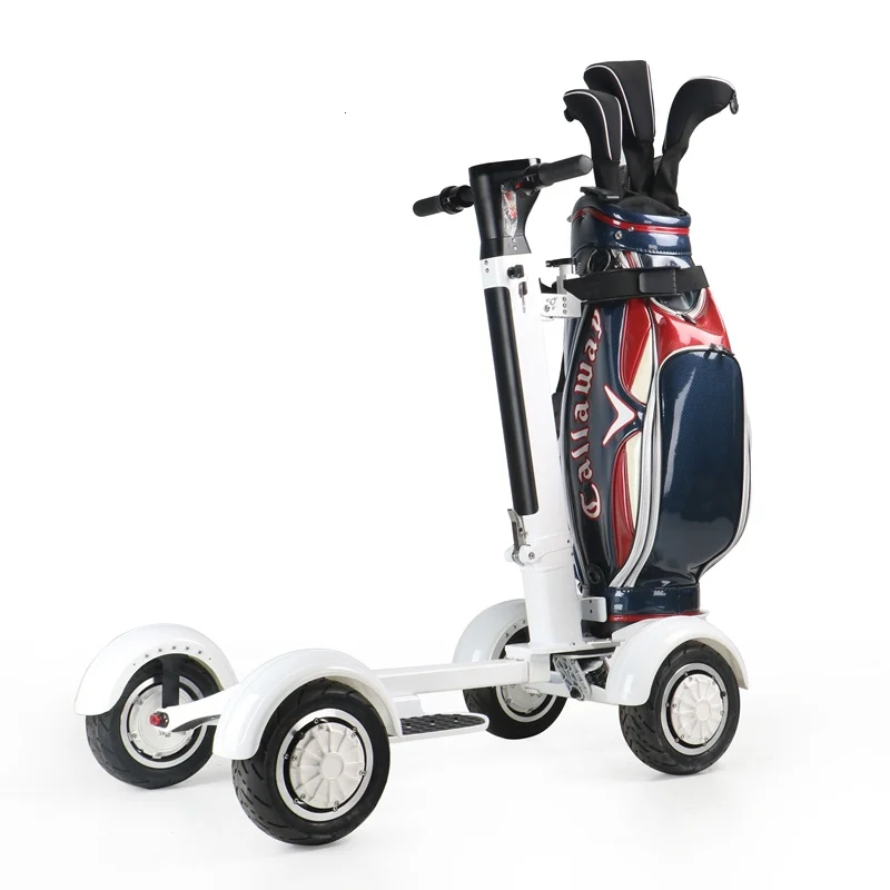 10 Pollici Golf Cart Pieghevole Golf Scooter Elettrico 1000W 48V 4 Ruote Pieghevole Mobilità Scooter Doppio Motore E Scooter Con Sedile