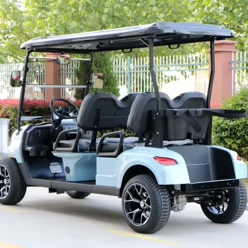 Hot New Model 4 Seat Club Golf Cart 6 Posti Visite Turistiche Golf Club Car Motor 60V/48V Batteria Al Litio Carrello Da Golf Elettrico