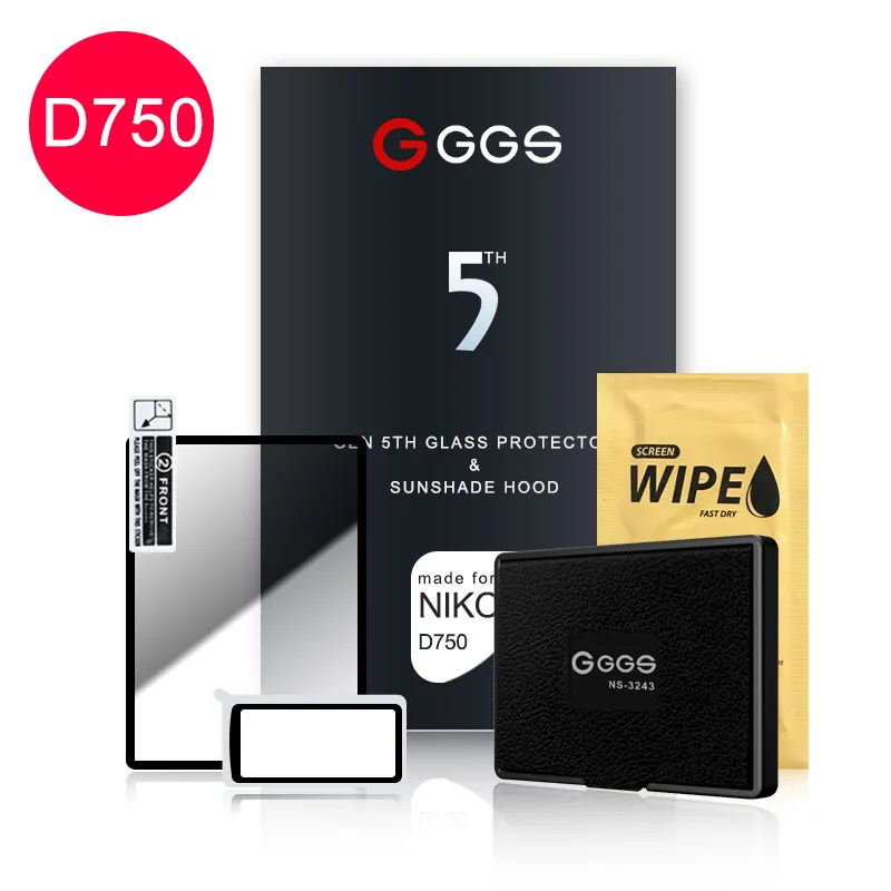 Ggs Fifth Generation For Nikon D750 Larmor Screen Camera Film Protection Screen  Metal Frame Embedded Optical Glass