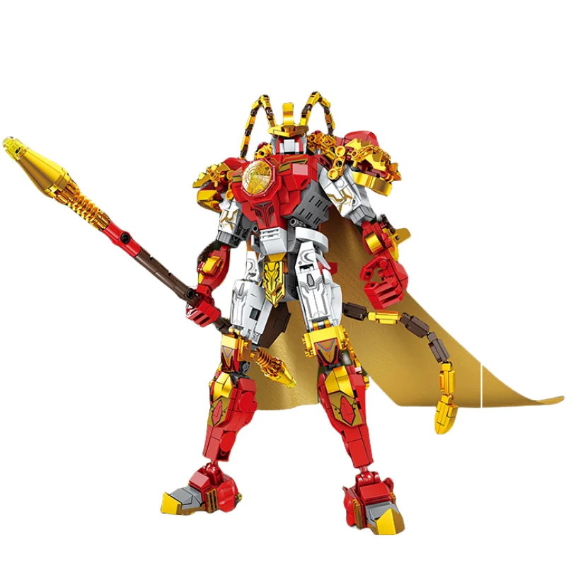 Nuovi Blocchi Assemblati Viaggio Nel West Sun Walker Fighting Armor Monkey King Monkey King Assemblato Model Boy Toy 8084