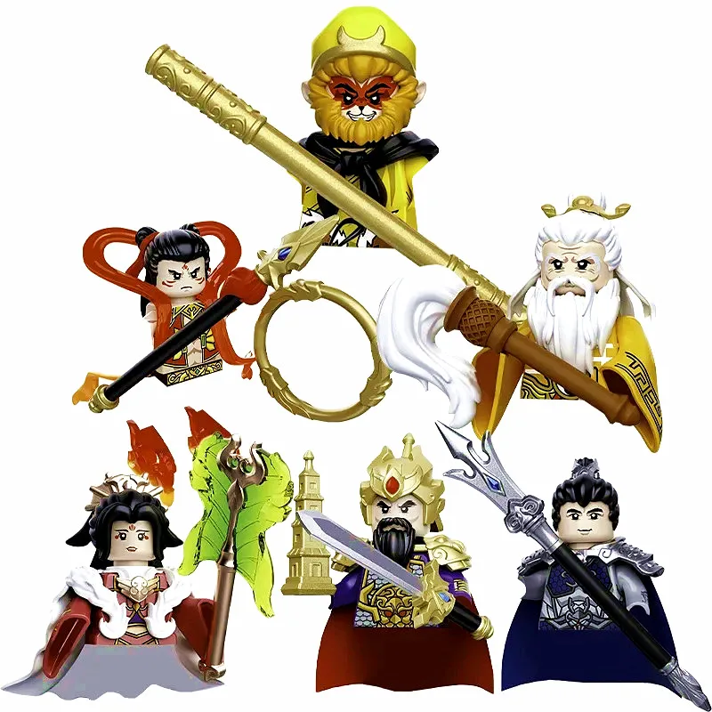 30301-312 Film Cinese Viaggio In Ovest Figure Monkey King Golden-Hooped Rod Model Kids Blocks Giocattoli Regali Per Ragazzi Juguetes