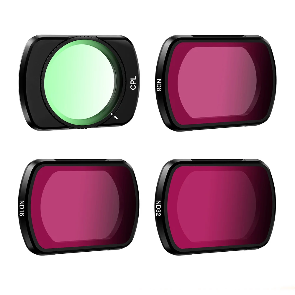 Set Di Filtri Nd Per Accessori Combinati Dji Osmo Pocket 3 Creator-Confezione Da 4 (Cpl/Nd8/Nd16/Nd32)