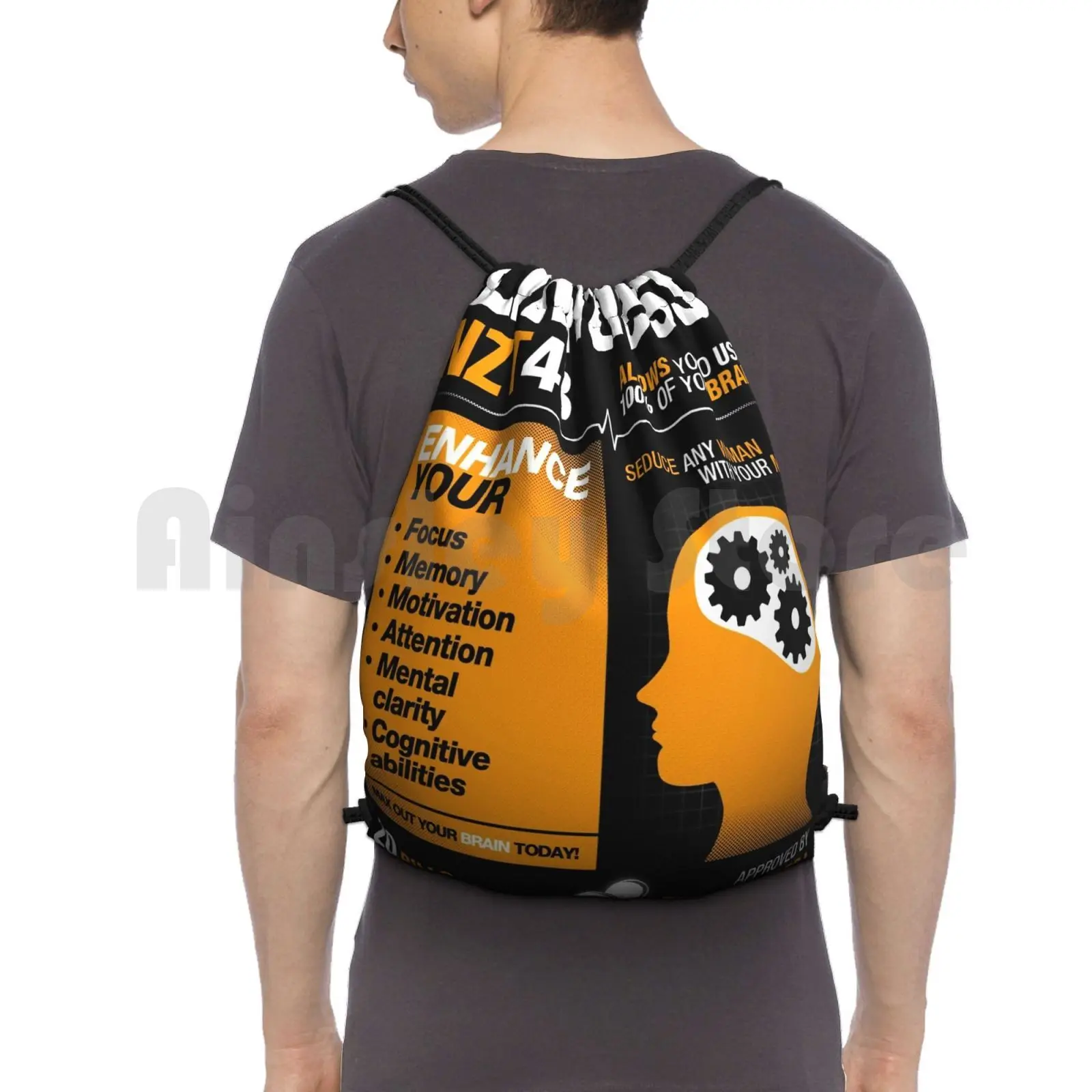 Pillole Senza Limiti-Nzt 48 (Versione Originale) Zaino Borse Con Coulisse Borsa Da Palestra Pillole Senza Limiti Impermeabili Pillola Nzt 48 Nzt