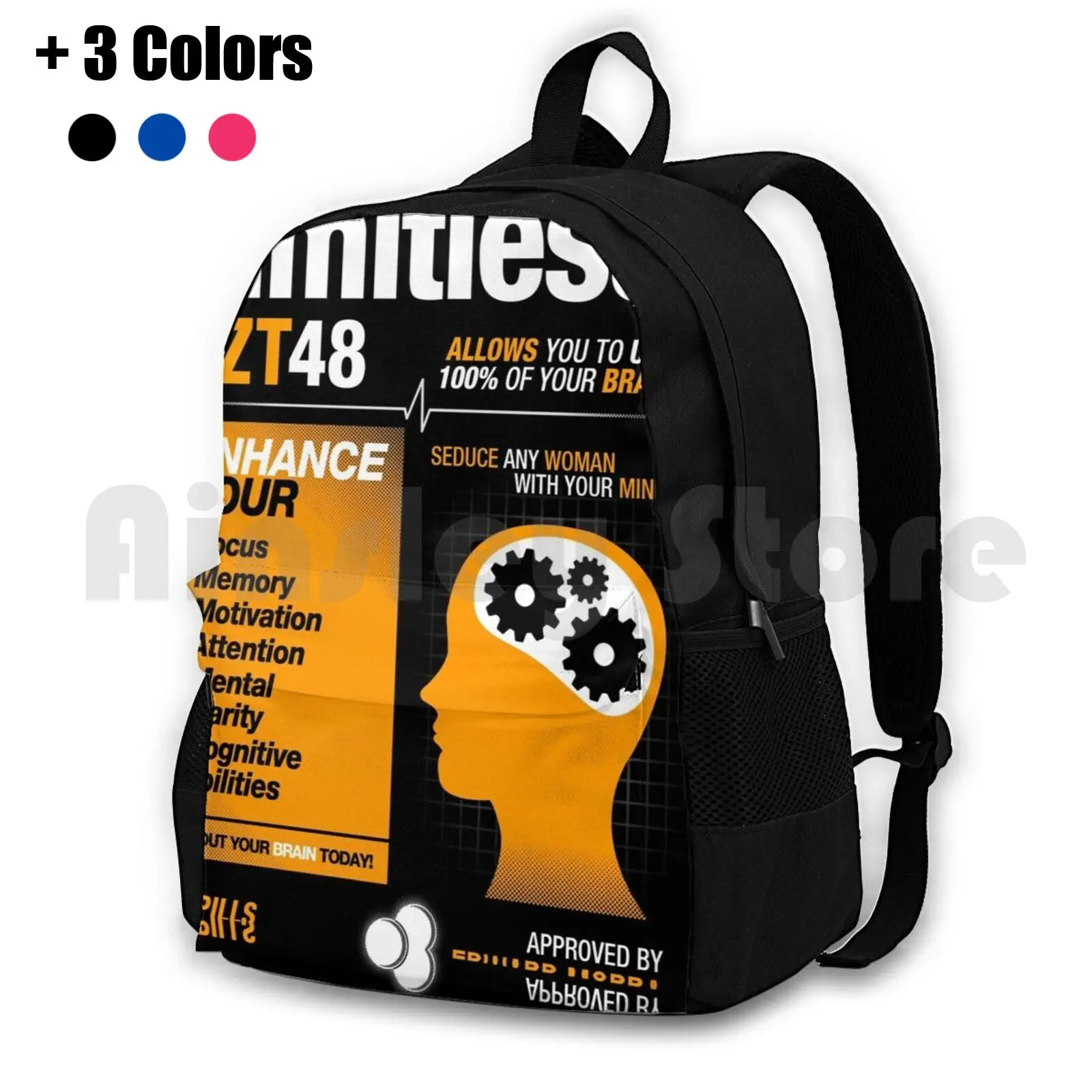 Pillole Senza Limiti-Nzt 48 (Versione Originale) Zaino Da Trekking All'Aperto Impermeabile Da Viaggio Senza Limiti Pillole Pillola Nzt 48 Nzt