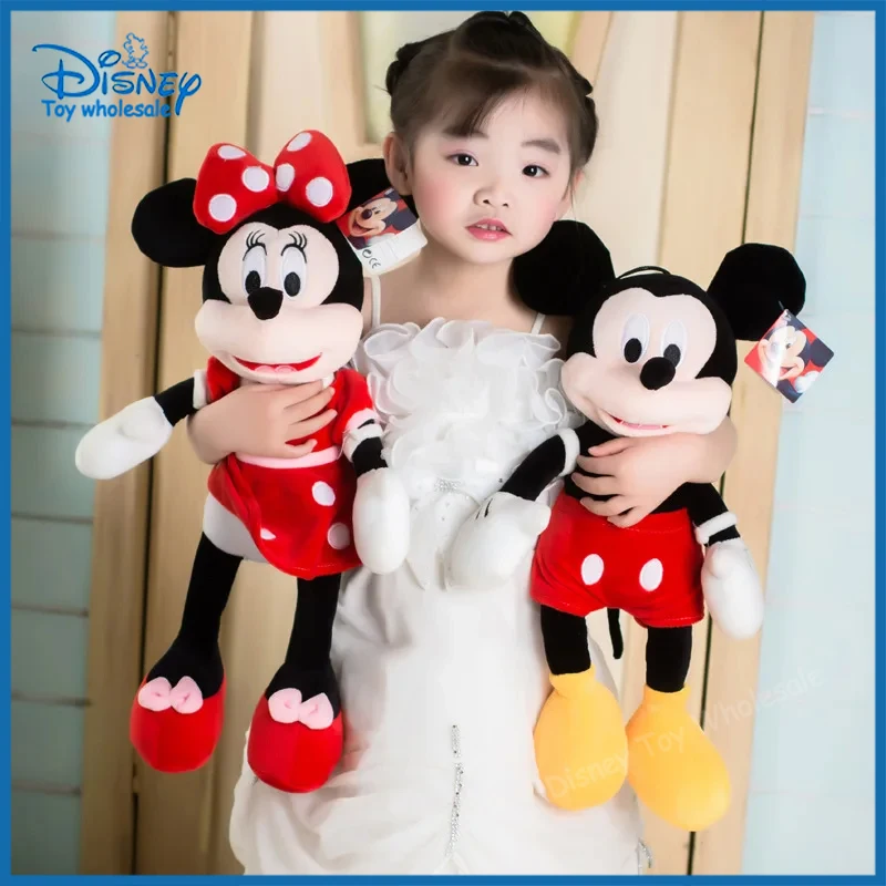 Disney Large Size Mickey Mouse Minnie Donald Duck Daisy Goofy Pluto Animal Peluche Ripiene Bambola Regali Di Compleanno Per Bambini Ragazze