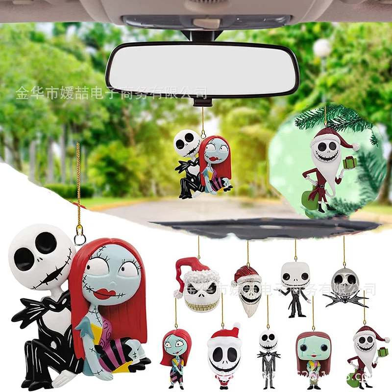 Disney Toys The Nightmare Before Christmas Cartoon Christmas Tree Decoration Anime Figures Acrilico Plane Pendant Ornament Toys