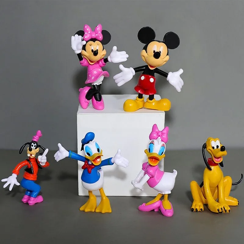 9-11 Cm Disney Cartoon Large Minnie Mickey Mouse Figure Toys Set Goofy Decorazione Torta Nuziale Azione Regalo Di Nozze