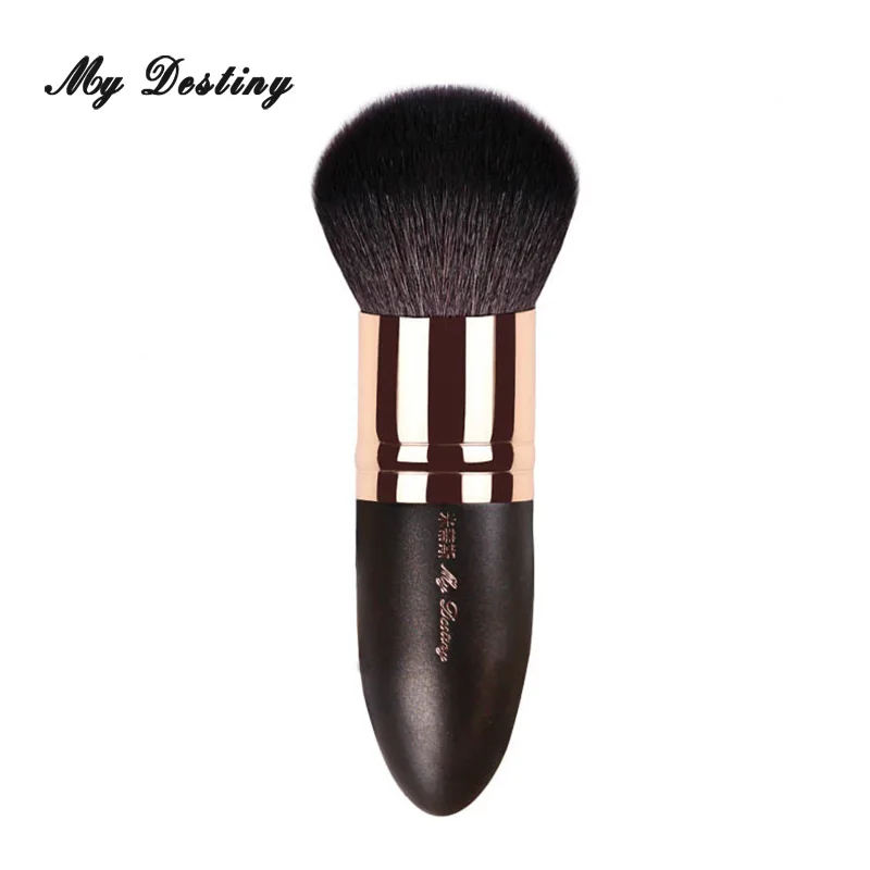 Il Mio Destino Di Capra Dei Capelli Rotonda In Polvere Pennello Kabuki Make Up Spazzole Di Trucco Pincel Maquiagem Brochas Maquillaje Make Up Kwasten 
