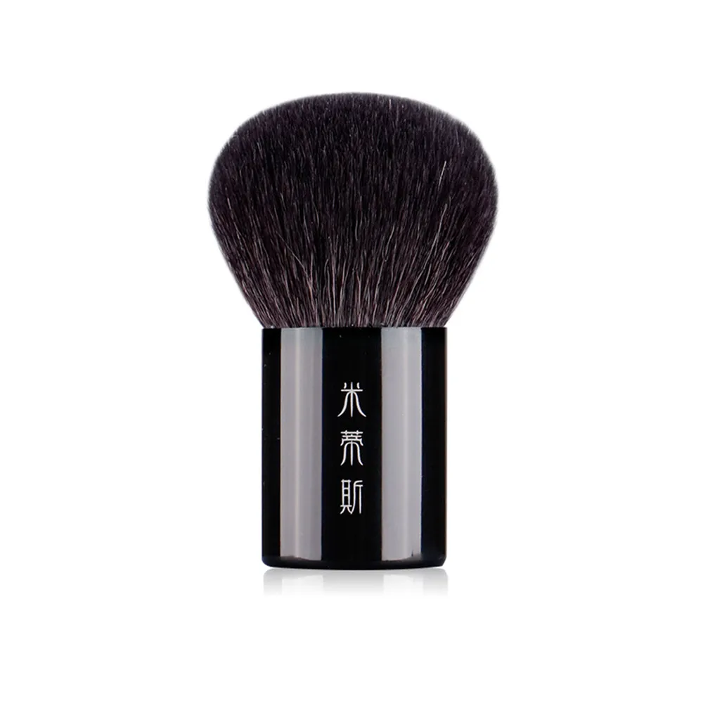 Pennello Per Trucco Kabuki In Polvere Buff Bronzer-Pennello Abbronzante Per Fard In Polvere Con Setole Naturali On-The-Go