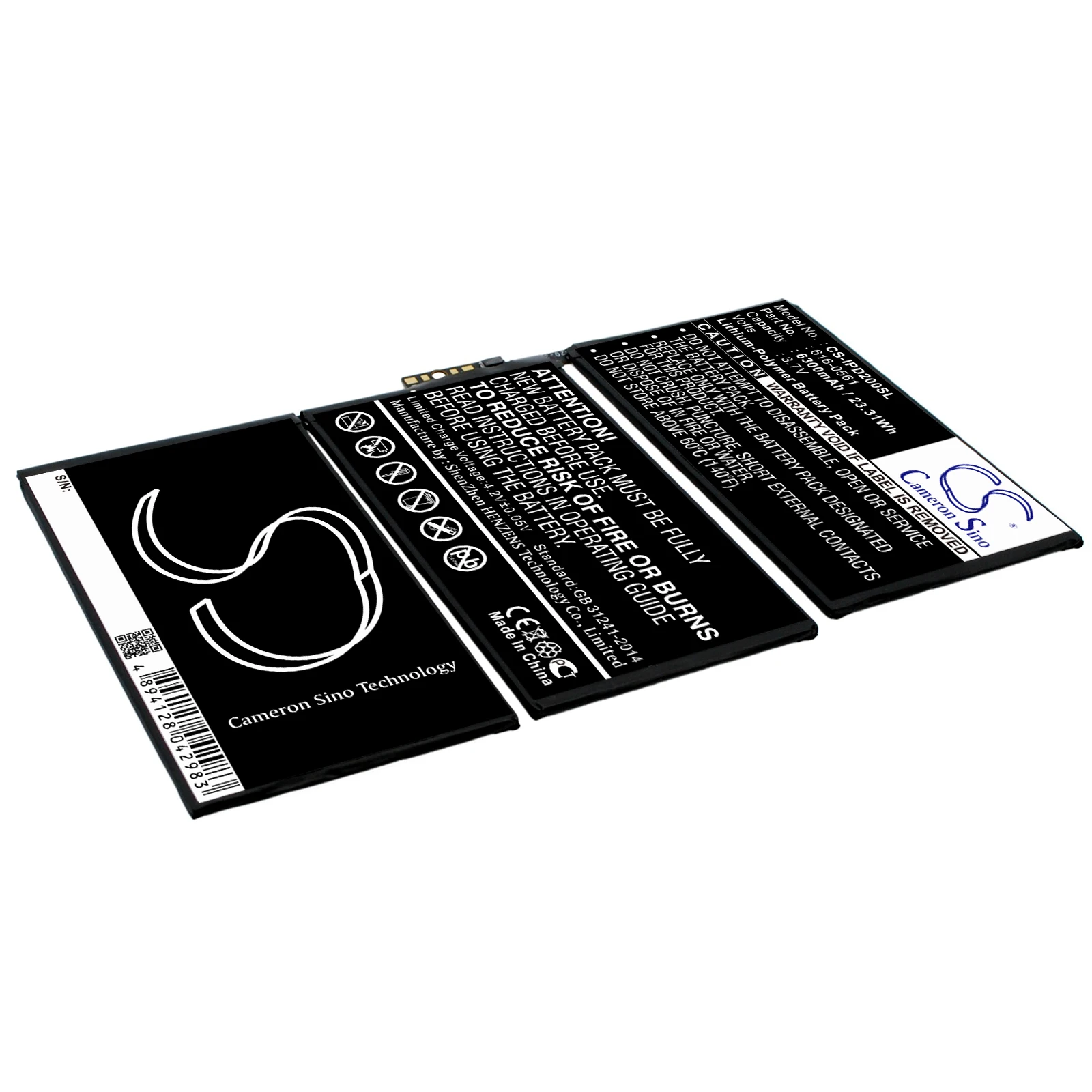 Batteria Tablet Per Ipad 2 16Gb 32Gb 64Gb Wi-Fi 3G Volt 3.7 Capacità 6300Mah / 23.31Wh