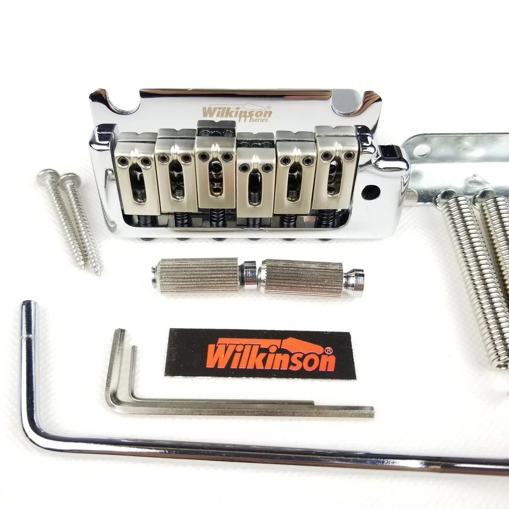 Wilfreddy 2 Post Point Chrome Silver Double Swing Chitarra Elettrica Tremolo System Bridge Per Chitarra Strat E Suhr Wov08