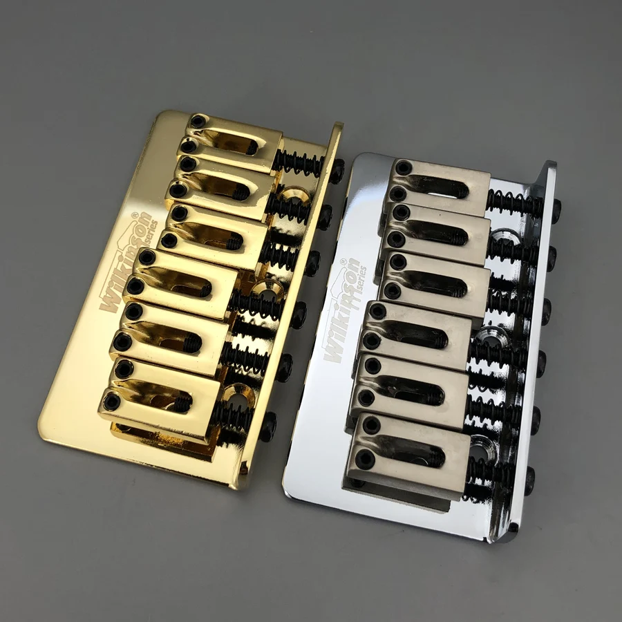 Wilkinson Guitar Fixed Bridge Wof01 String Thru Bridge Steg Tailpiece String Spaziatura 10.5Mm Chrome Gold