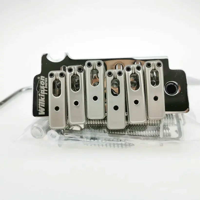 Nuovo Wilkinson 2 Post Point Double Swing Chitarra Elettrica Tremolo Bridge Tremolo System Chrome Silver Wov10