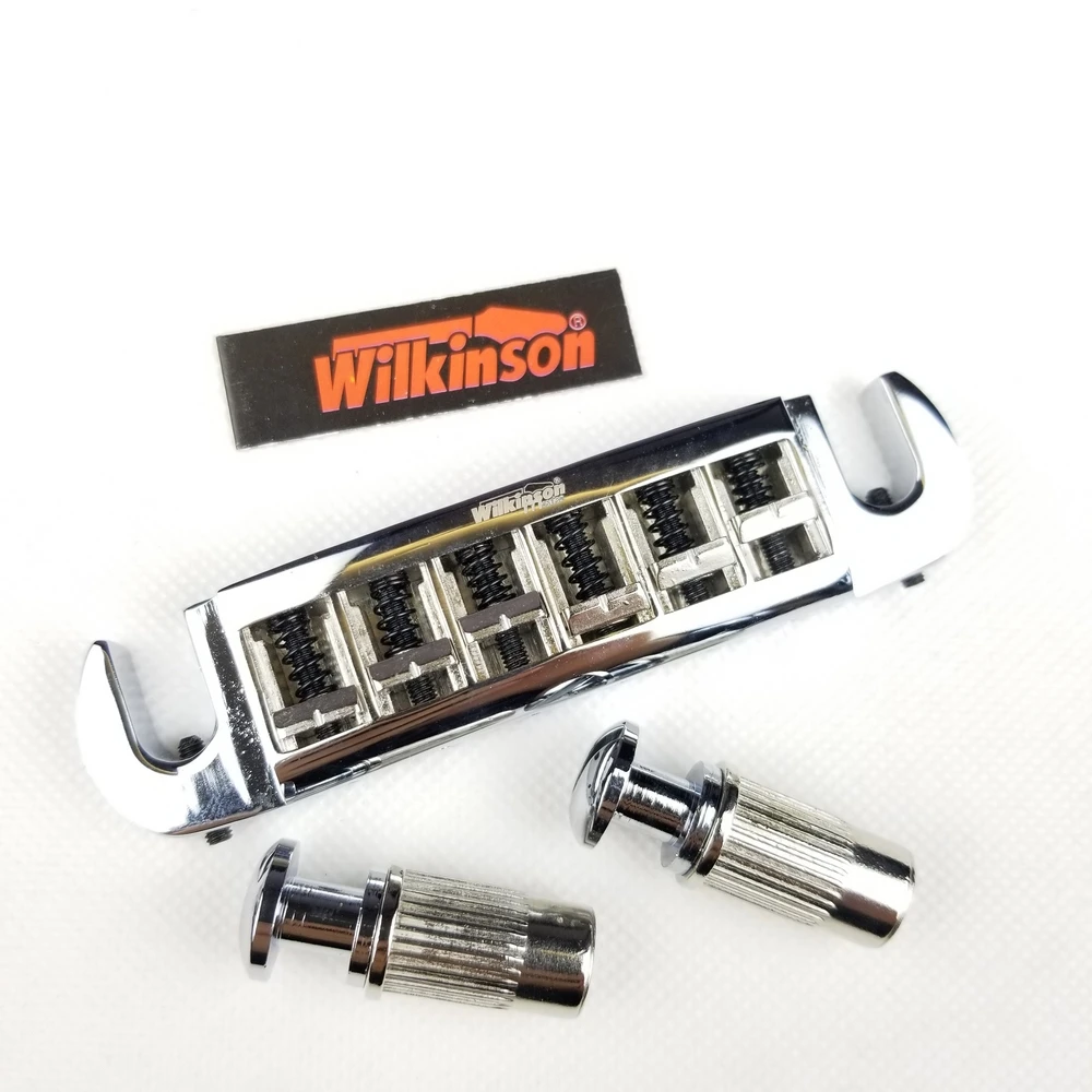 Wile1 52Mm String Spaziatura Regolabile Pigtail Ponte Avvolgente Per Gibson/Epiphone Les Paul Style Guitar Chrome Silver Wogt3