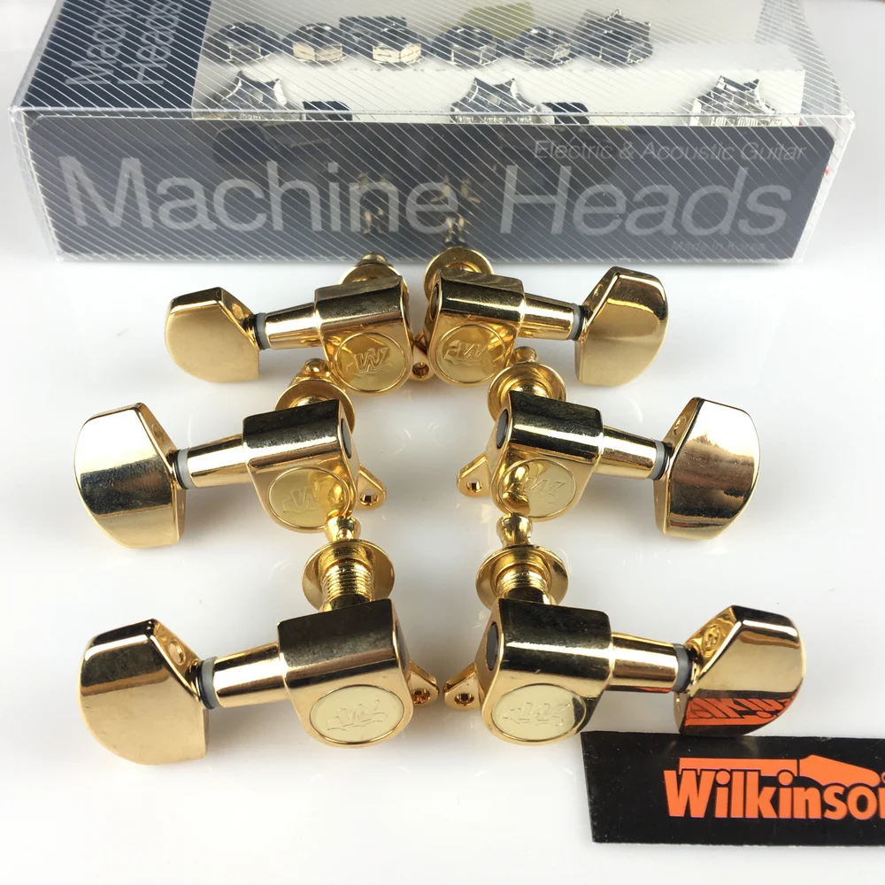 New Wilkinson Wjn-01 3R-3L Guitar Machine Heads Tuners Wls 3 + 3 Gold Tuning Pioli (Con Confezione)
