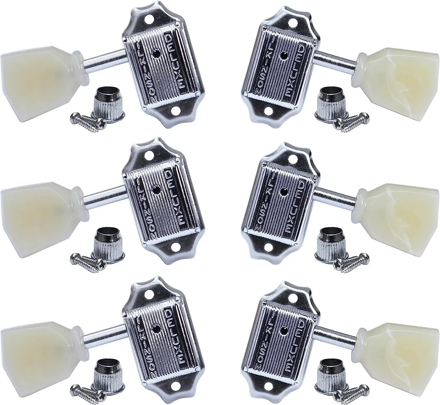 Wilkinson Guitar Locking Tuners One Set 3 Lx3R Lock String Tuning Key Per Chitarre Elettriche (Nichel)