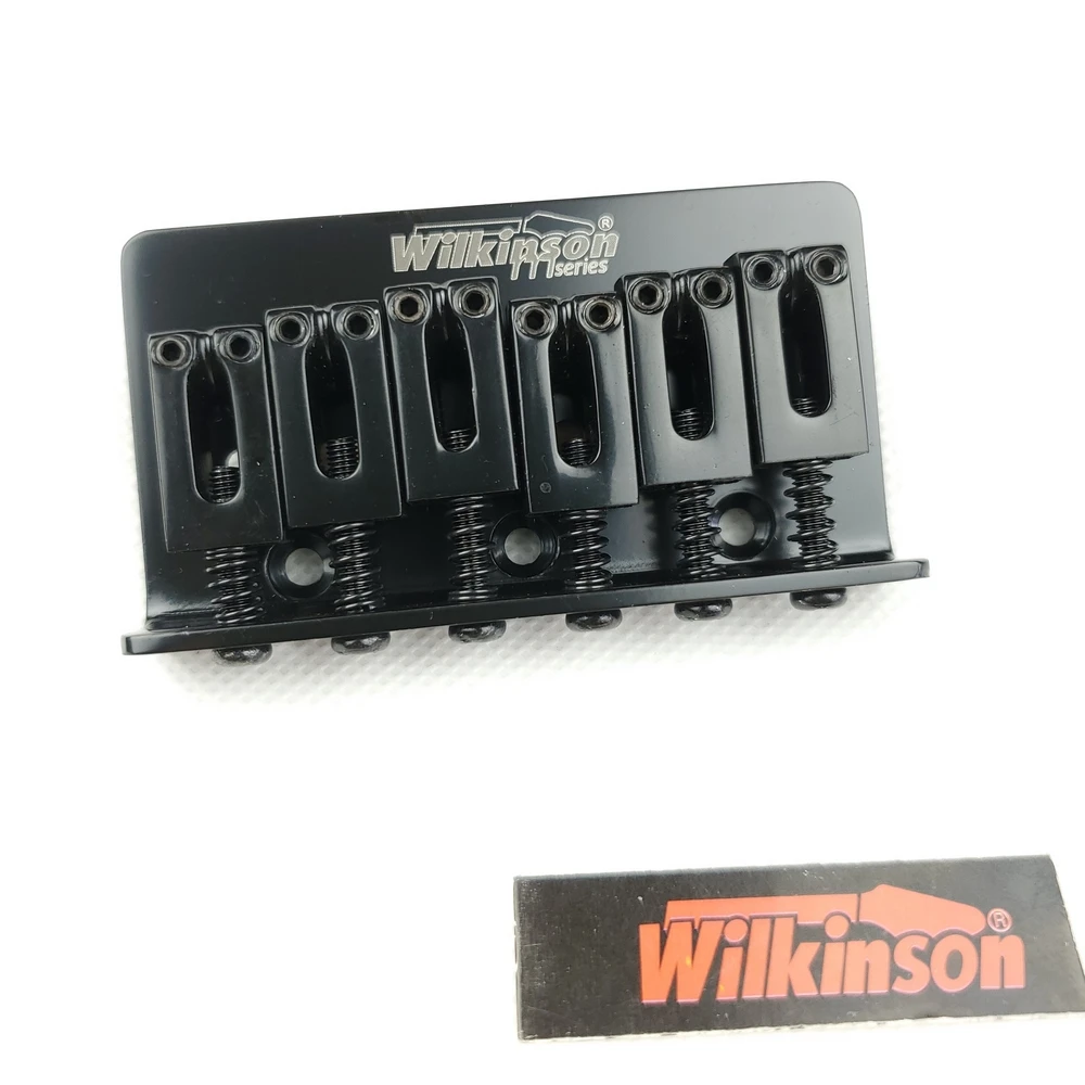 Wile1 Chitarra Elettrica Ponte Fisso String Thru Bridge Steg Tailpiece String Spaziatura 10.5Mm Wof01 Nero