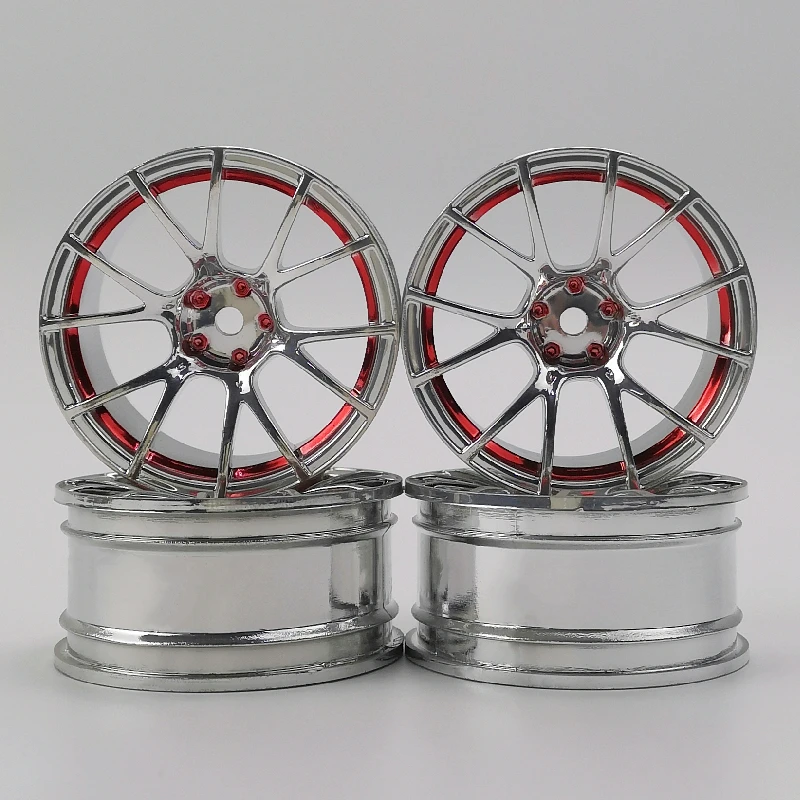4 Pezzi 3/6/9Mm Offset Rc Car 1/10 Scale Ruote In Plastica Cerchi Drift On Road Touring Model Hobby