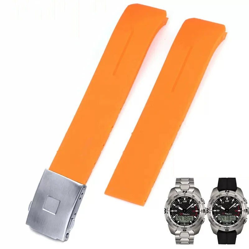 Cinturino In Gomma Siliconica Per Tissot Touch Collection Expert Solar Series T091T013 T081 Orologio Da Uomo Bracciale Originale 20Mm 21Mm